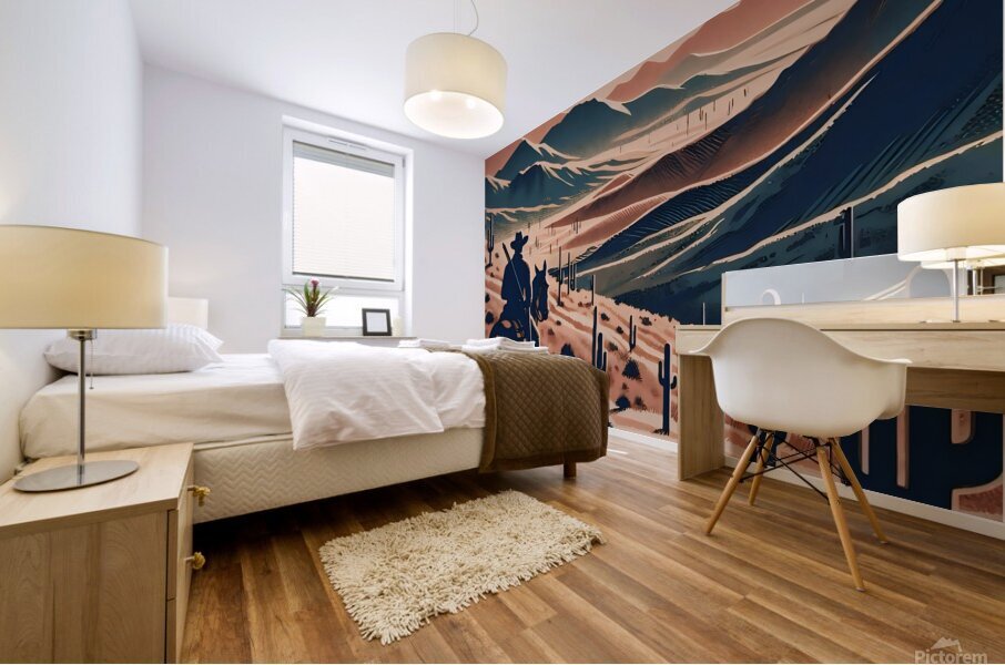 Cowboy Mural print