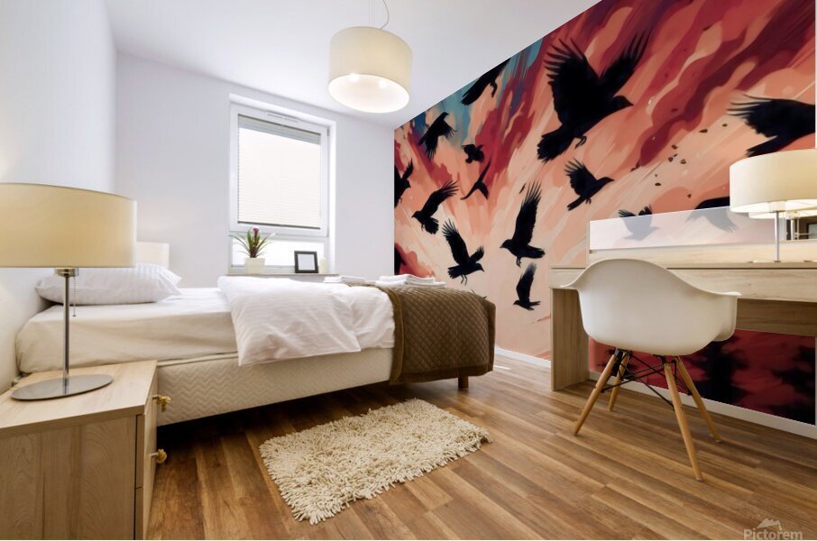 Crows Mural print