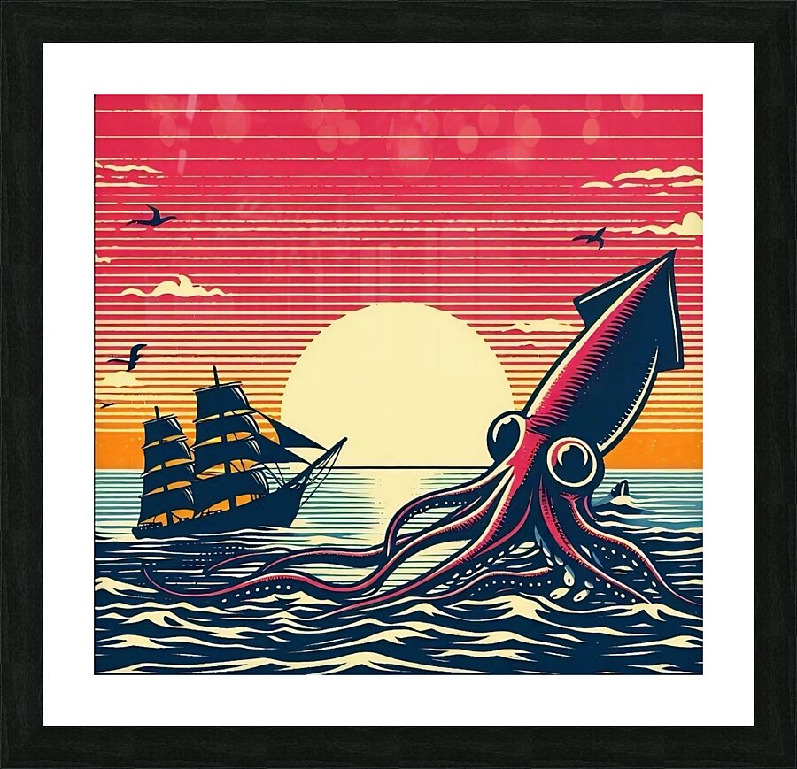 Giant Squid  Picture Frame print