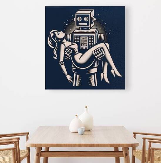 Robot & lady Reproduction