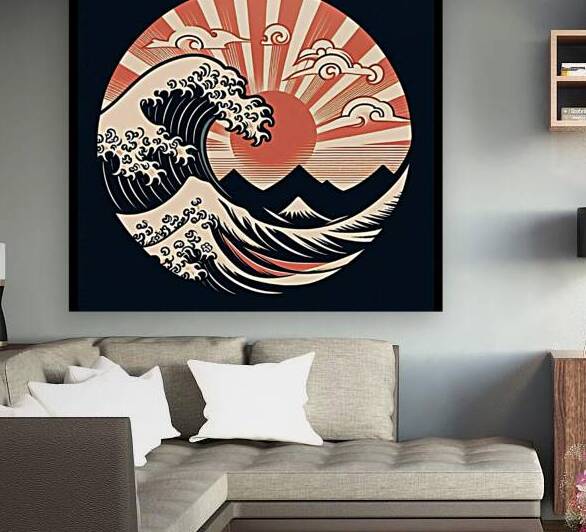 Sunset in Japan  Reproduction