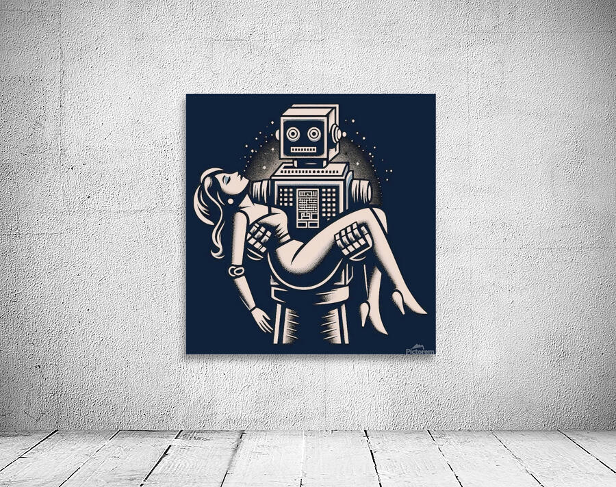 Robot & lady Wall Preview