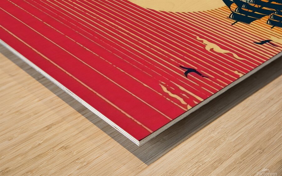 Giant Squid  Wood print