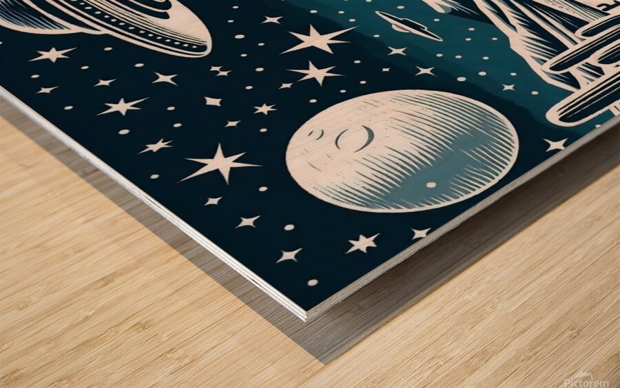 Western UFO Wood print