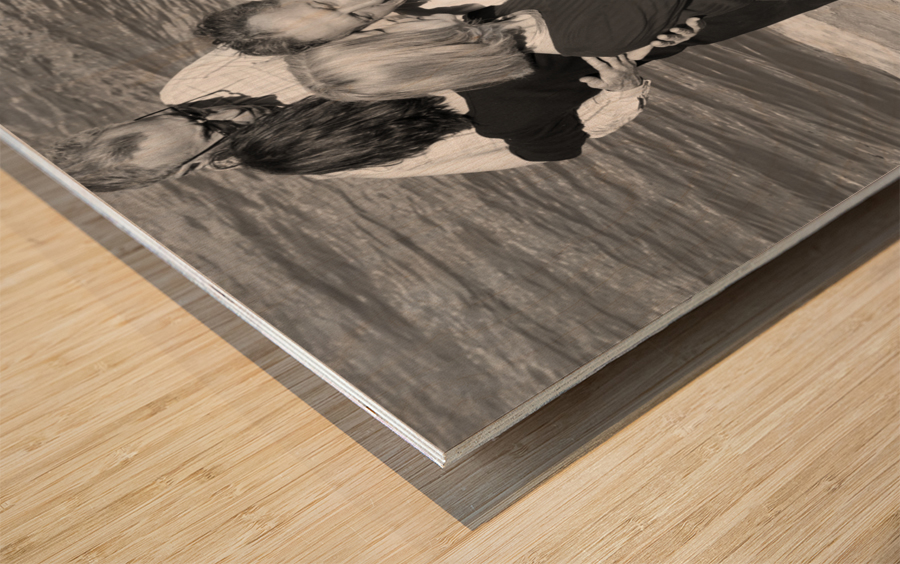 Salsa de la Seine Wood print