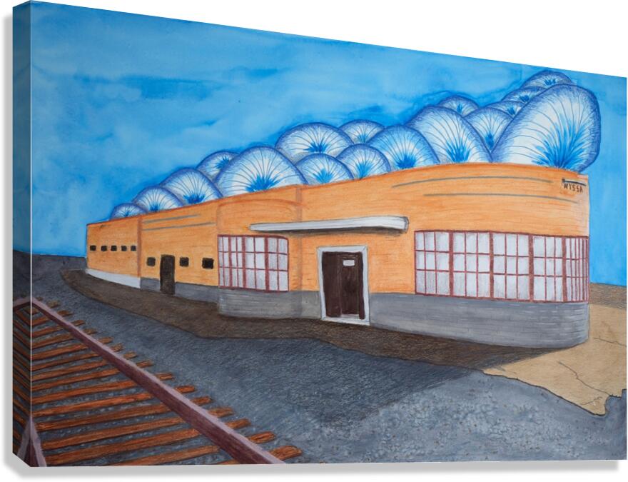 Art Deco Train Station Canvas Print