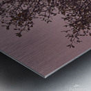 Silhouetted trees Ilwaco Harbor Metal print