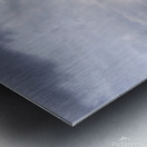 Rainbow with diagonal clouds over morning light on mountains Metal print