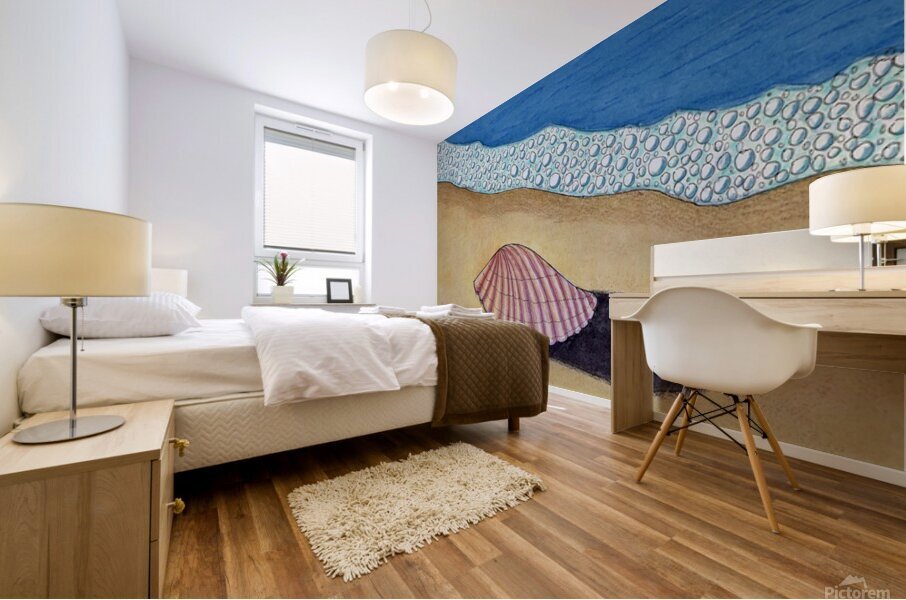 Seashell on Sand Mural print