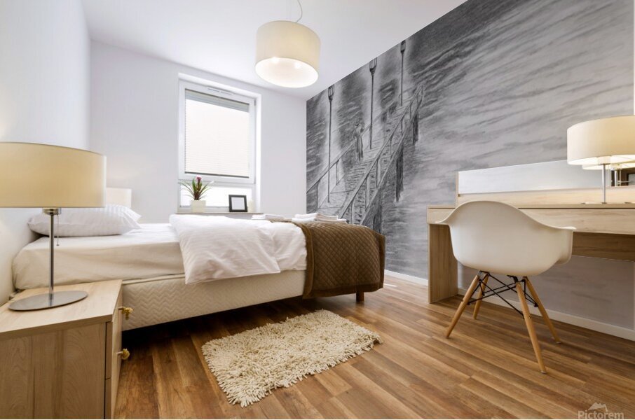 Noir Pier Mural print