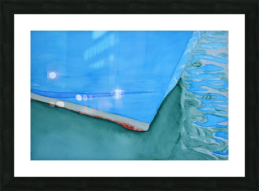 Boat and reflections Picture Frame print
