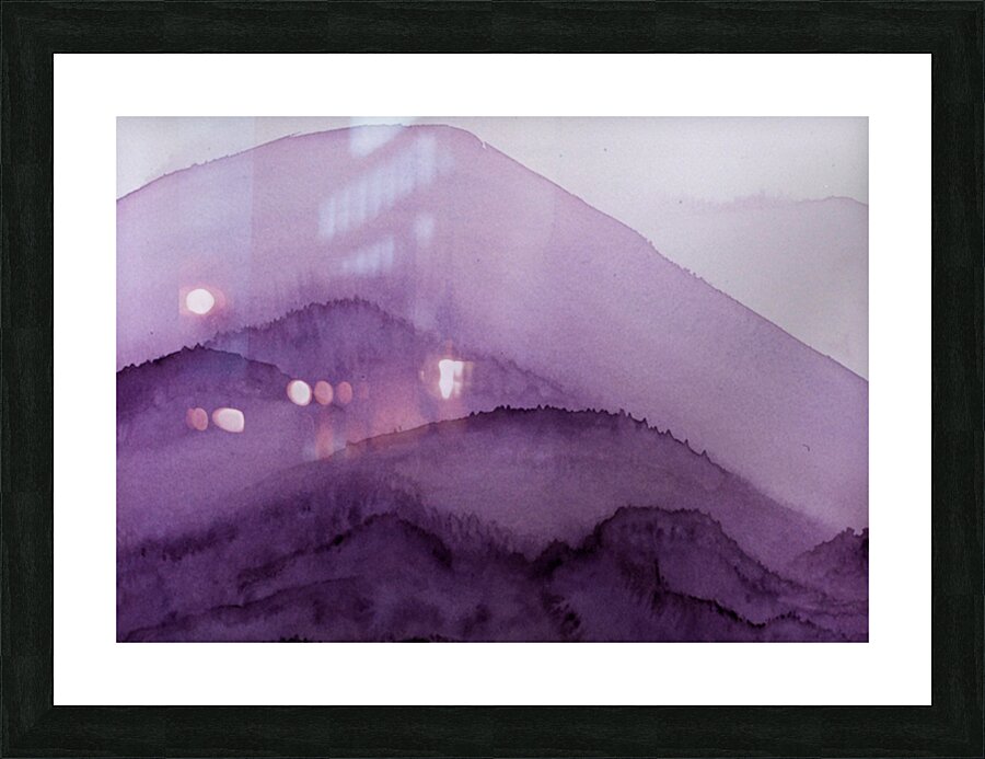 Misty Mountain Purple Picture Frame print