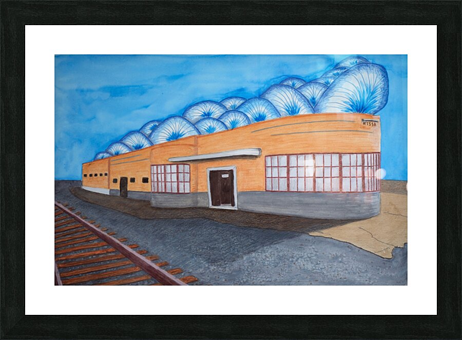 Art Deco Train Station Picture Frame print