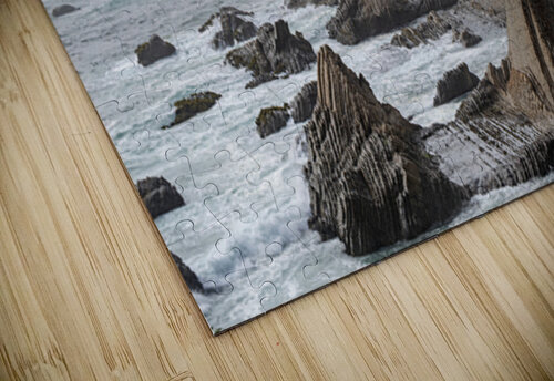 Point Arena Lighthouse with dramatic rocks Lisa von Biela puzzle