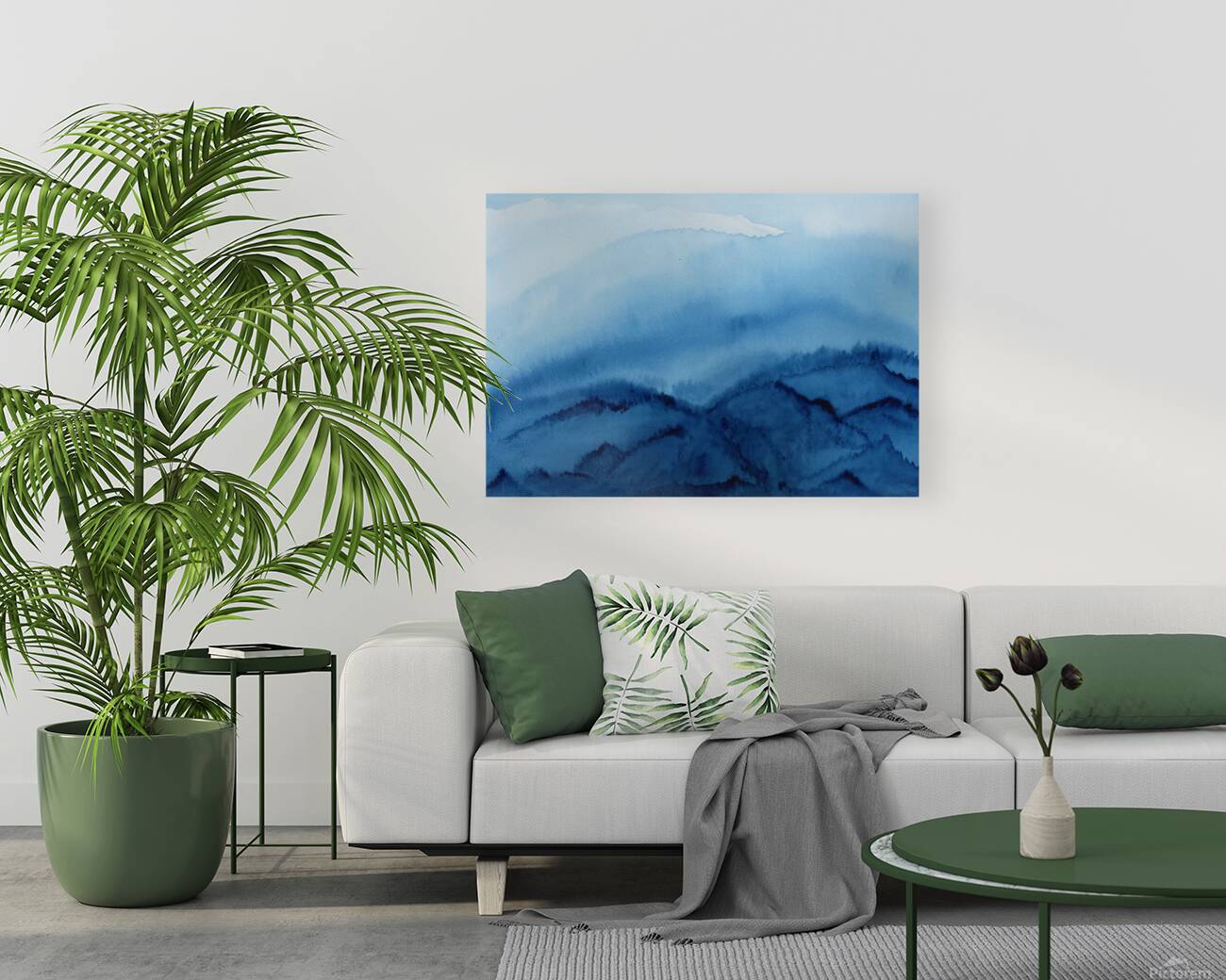 Misty Mountain Blue Reproduction