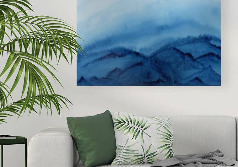 Misty Mountain Blue Reproduction