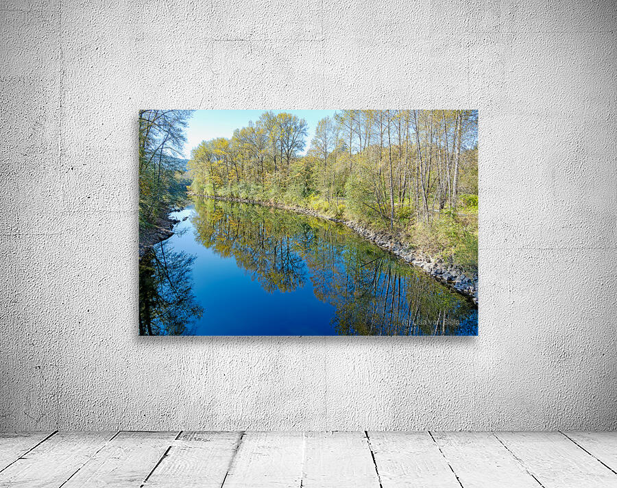 Snoqualmie River and early fall tree colors Wall Preview
