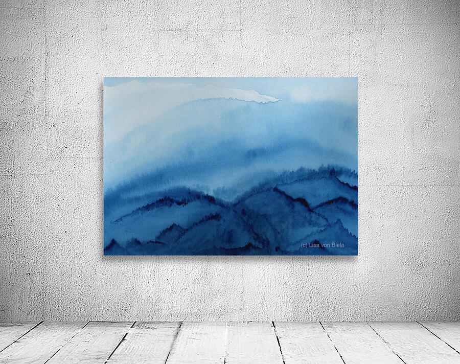 Misty Mountain Blue Wall Preview