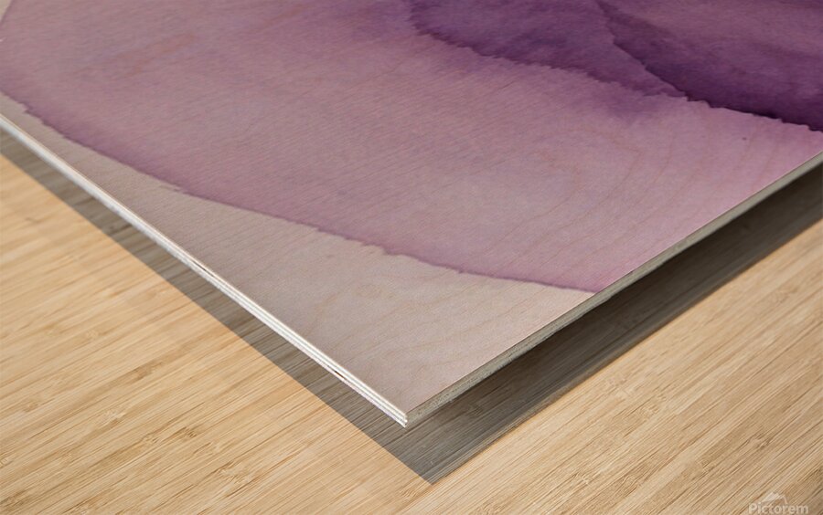 Misty Mountain Purple Wood print