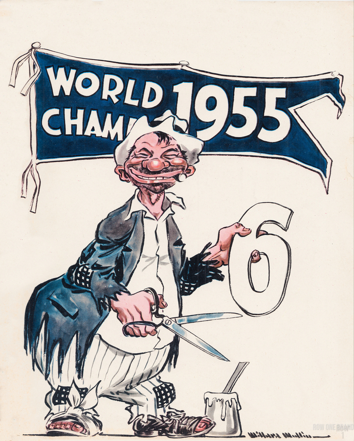 1956 Brooklyn Dodgers Brooklyn Bum Poster by Row One Brand Wall Art