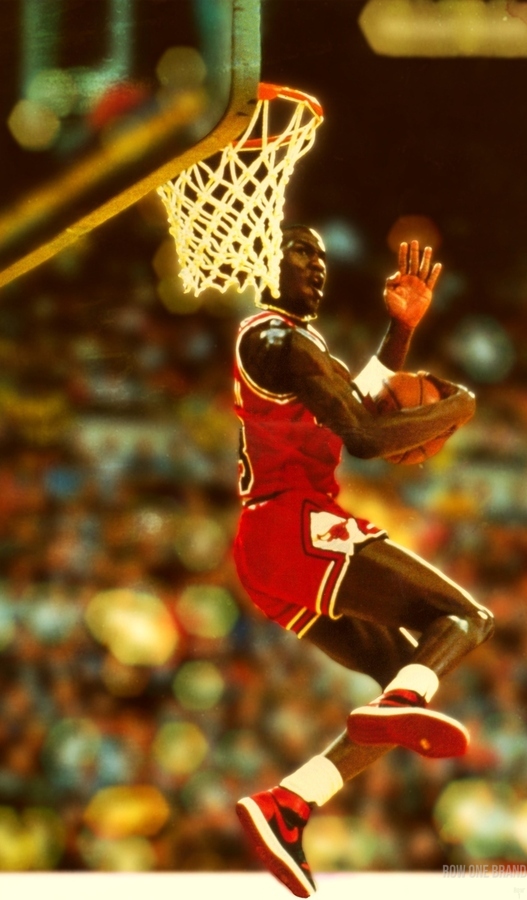 1985 Michael Jordan Dunk 3D Art by Row One Brand Wall Art
