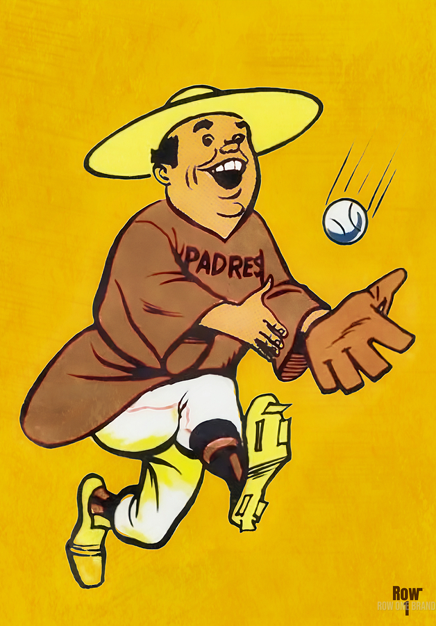 Poster Cartonné San Diego Padres - Swinging Friars Play Ball - Style Vintage - MLB
