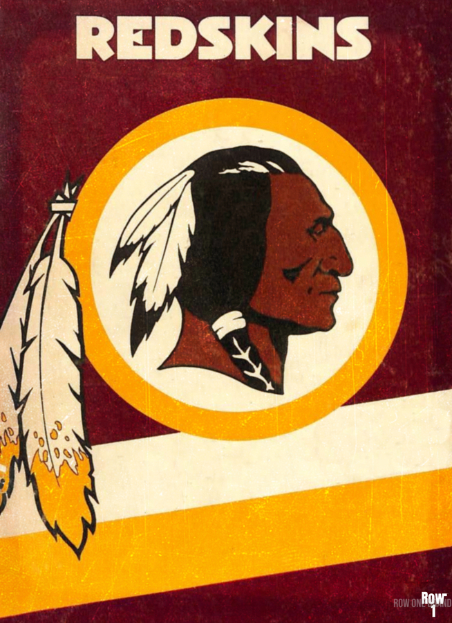 Vintage Washington Redskins Logo Art by Row One Brand Wall Art