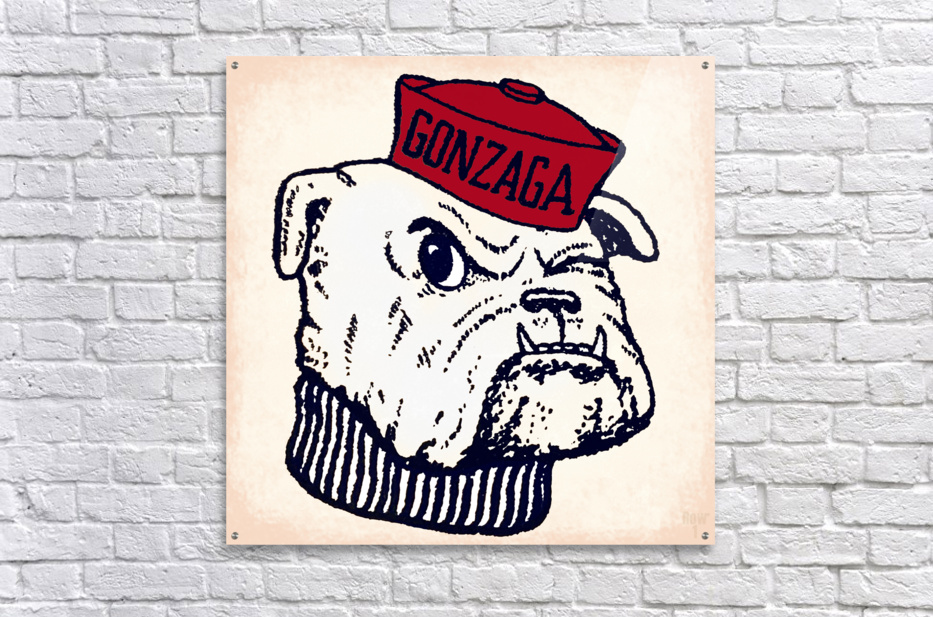 Vintage Gonzaga Bulldog Art by Row One Brand Wall Art