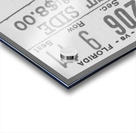 1976 Miami vs. Florida Ticket Black and White Remix Acrylic print