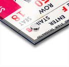 1949 Stanford vs. Santa Clara Football Ticket Canvas Acrylic print