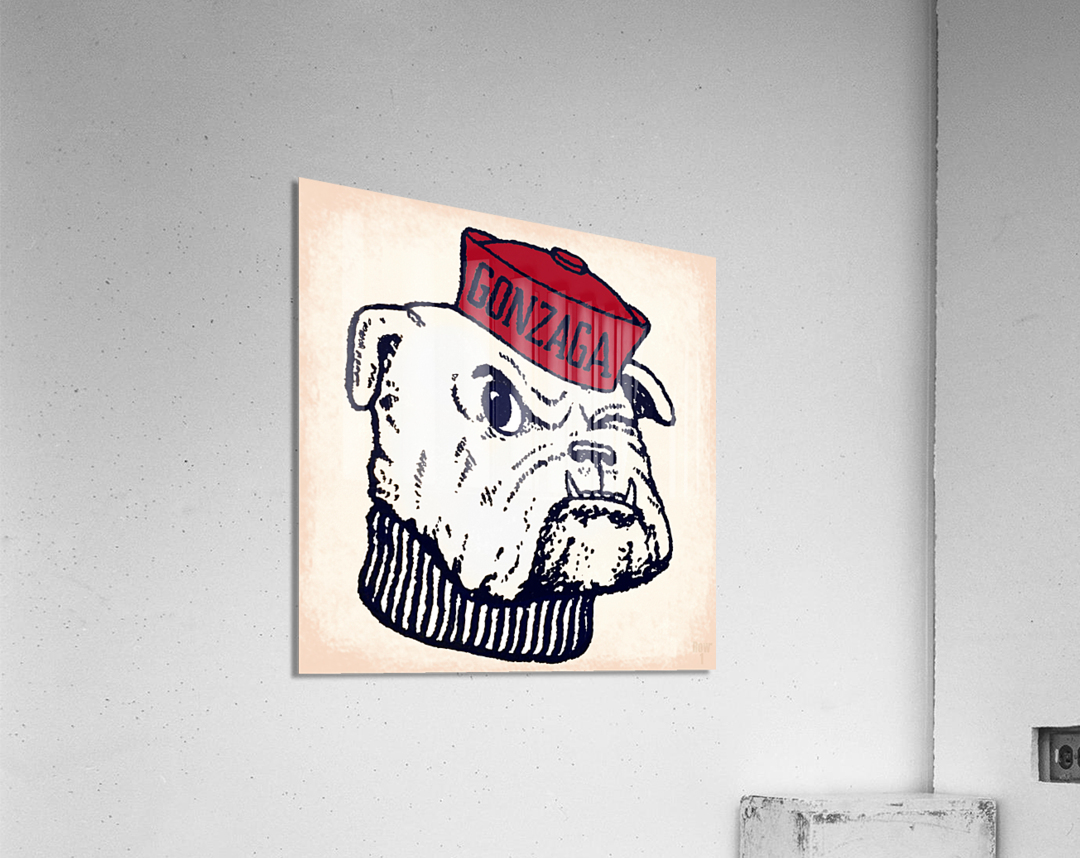 Vintage Gonzaga Bulldog Art by Row One Brand Wall Art