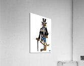 vintage cougar mascot top hat art Acrylic Print
