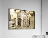 four college kids golfing 1940s Acrylic Print