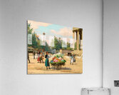 Flower Vendor Before The Madeleine Church Paris V Acrylic Print