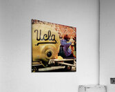 1980s ucla football helmet cart Acrylic Print