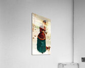 late 1800s woman in snow Acrylic Print