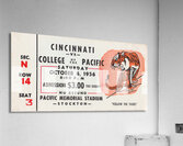 1956 Pacific vs. Cincinnati Football Ticket Art Acrylic Print