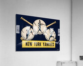 Vintage New York Yankees Three Ball Art Acrylic Print