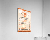 1963 Texas Longhorns Football Schedule Wall Art Acrylic Print