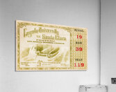 1936 loyola santa clara ticket Acrylic Print