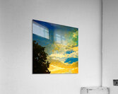 Yellow Sunset and Clouds Acrylic Print