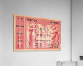1947 Nebraska at Notre Dame Football Ticket Art Acrylic Print