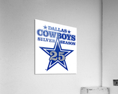 1984 dallas cowboys silver season art Acrylic Print