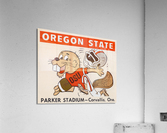 1970 Oregon State Beaver Ticket Stub Remix Art Acrylic Print