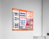 1968 Oregon Ducks vs. Ohio State Buckeyes Ticket Canvas Acrylic Print