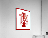 1969 Indiana IU Football Player Art Acrylic Print