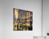 Vintage New York City at Night in the Rain  Acrylic Print