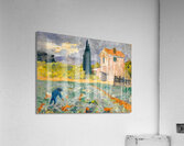 southern farm with field schiess Acrylic Print