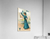 vintage yale lady with pennant Acrylic Print