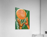 vintage sports art 1940s basketball art ball hoop Acrylic Print